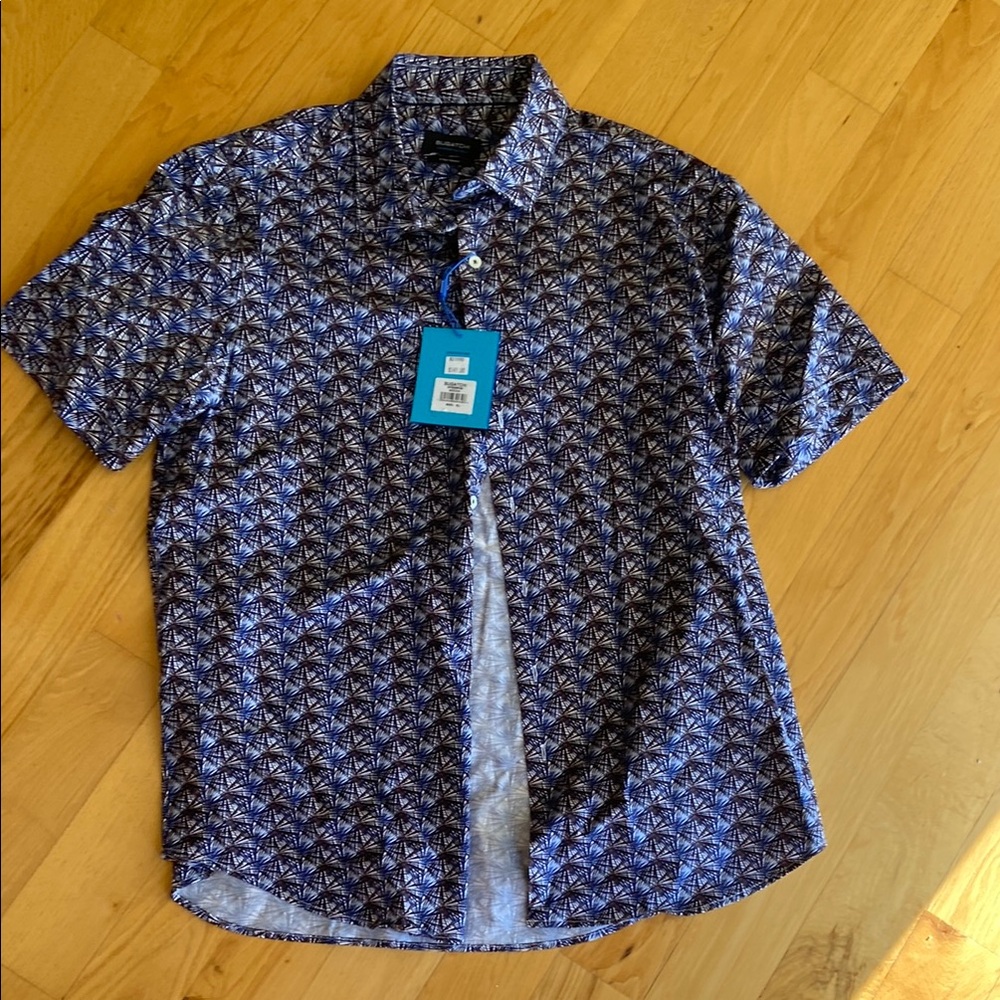 Bugatchi Blue Casual Button Down Shirt